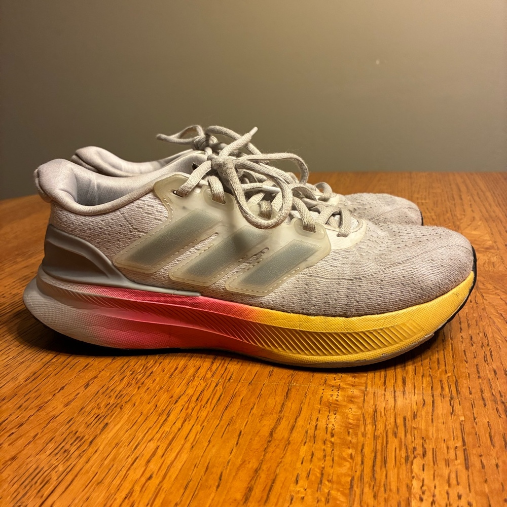 adidas Ultrarun 5 J Youth Size 4.5 / Women's 6 White Pink Yellow Gradient IF4137